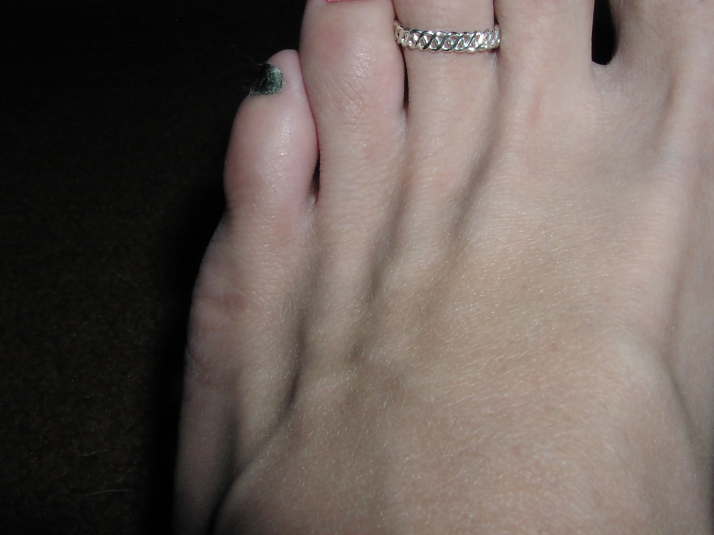 Little toe and my toe ring