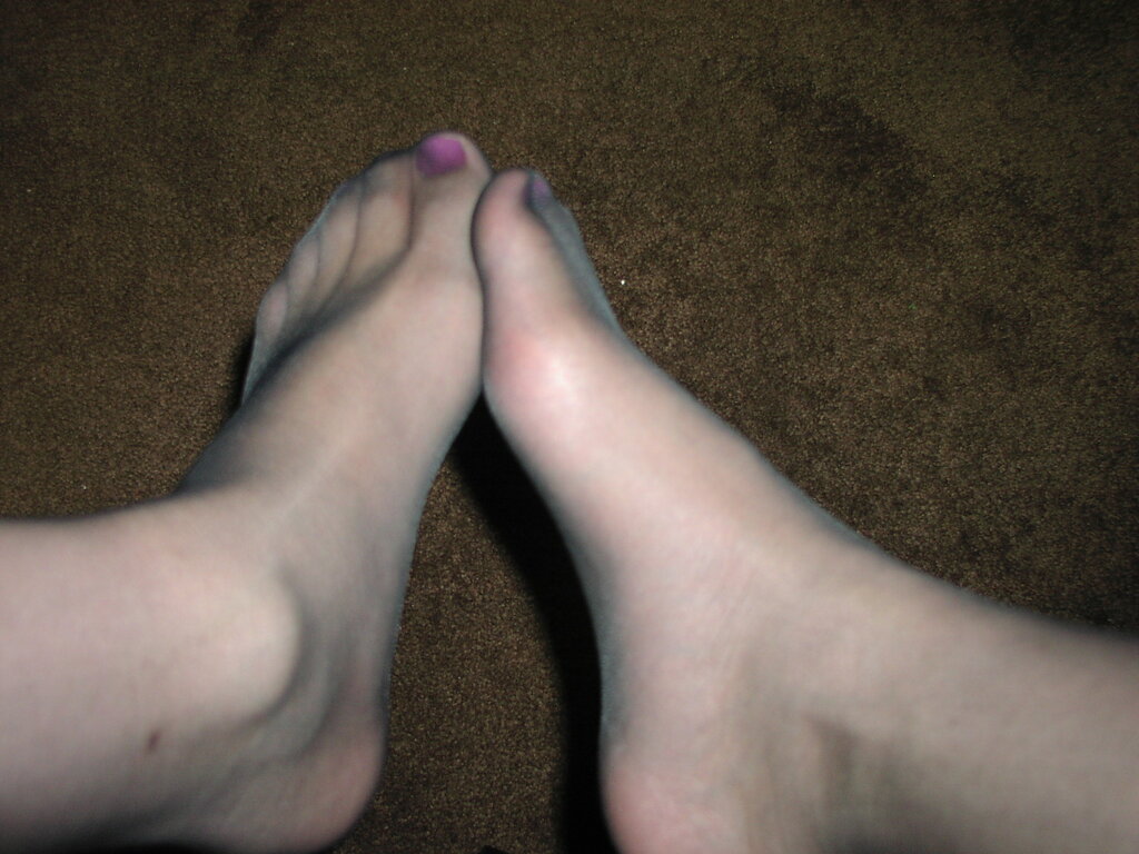 Sexy feet in stockings